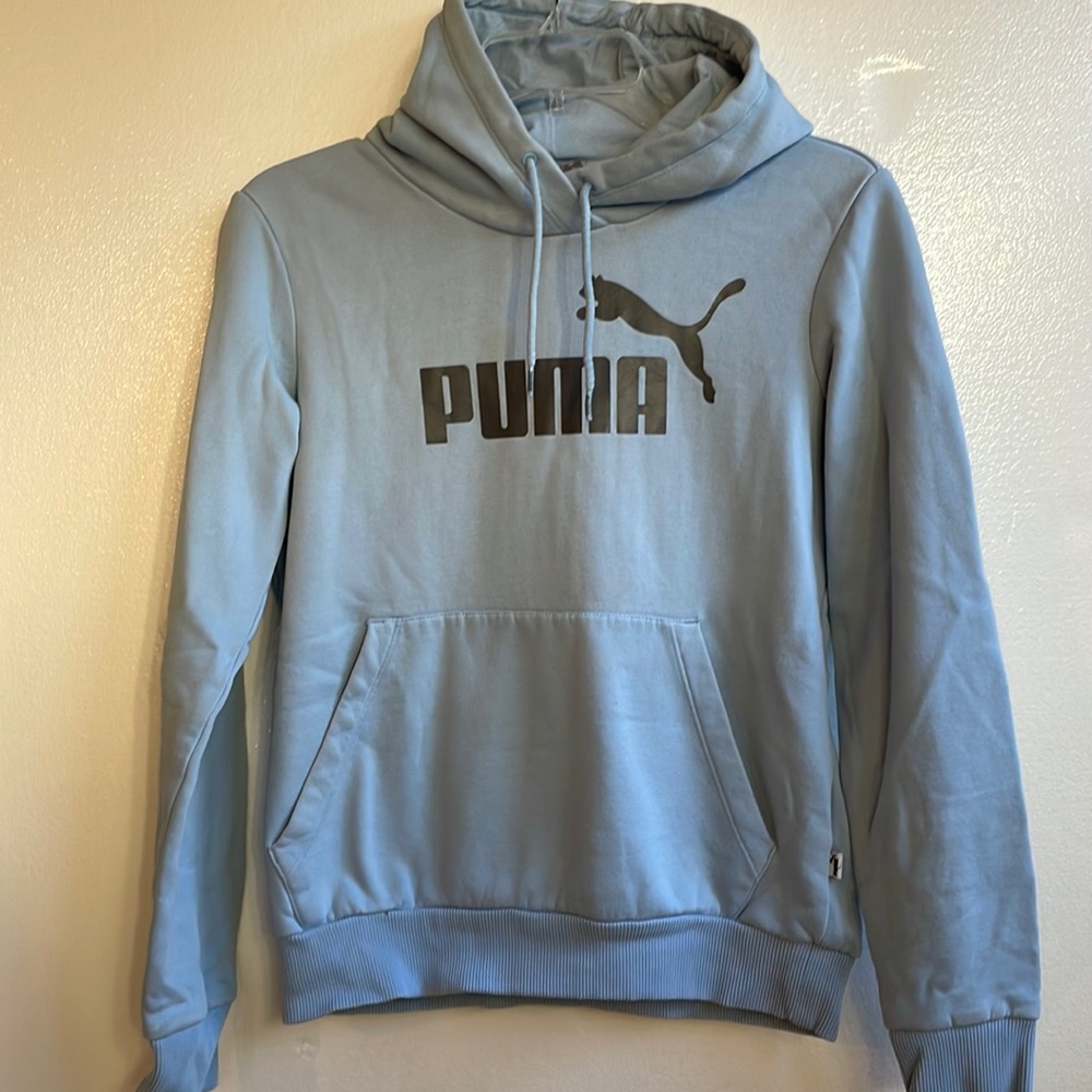 Puma fleece lined hooded sweatshirt size small